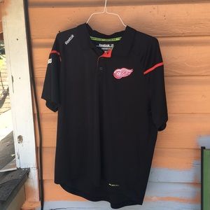 Detroit red wings Reebok play dry polo